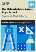 The Haberdashers' Aske's Boys' School 11+Maths mark scheme 2014
