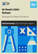 St Paul's Girls' School 11+ maths mark scheme 2011
