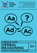 skill-specific 11+ Verbal Reasoning practice for Embedded Words