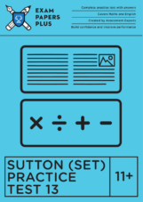 maths exercises for the 11+ Sutton exam