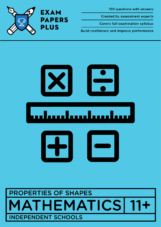 11+ Maths Properties of Shapes standard format resource