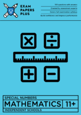 11+ maths Special Numbers standard format pack