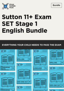 Sutton SET 11+ English exam details