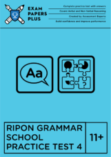 Ripon Grammar School past papers, 11+ level