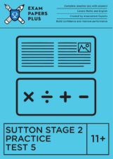 11+ Sutton Stage Two sample test