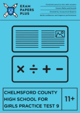 Chelmsford County High School For Girls 11+ practice tests with explanations