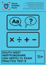 South West Hertfordshire 11+ Maths question examples