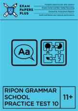 Ripon Grammar School 11+ practice tests with explanations