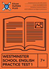 how to prepare for the Westminster Under 7+ English exam