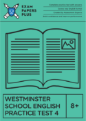 Westminster Under 8+ preparation resources for English