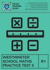 Westminster 8+ mathematics exam layout